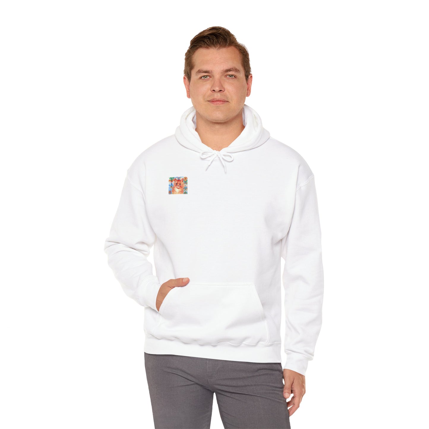 Louis Wain Cute Cat -Unisex Heavy Blend™ Hooded Sweatshirt