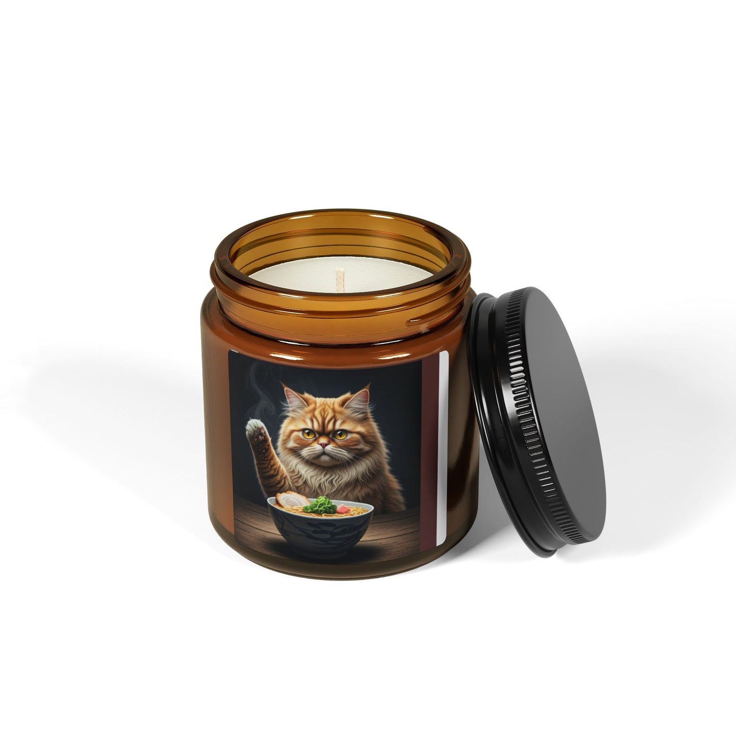 Scented Soy Candle (Multi-Size, Amber Jar)