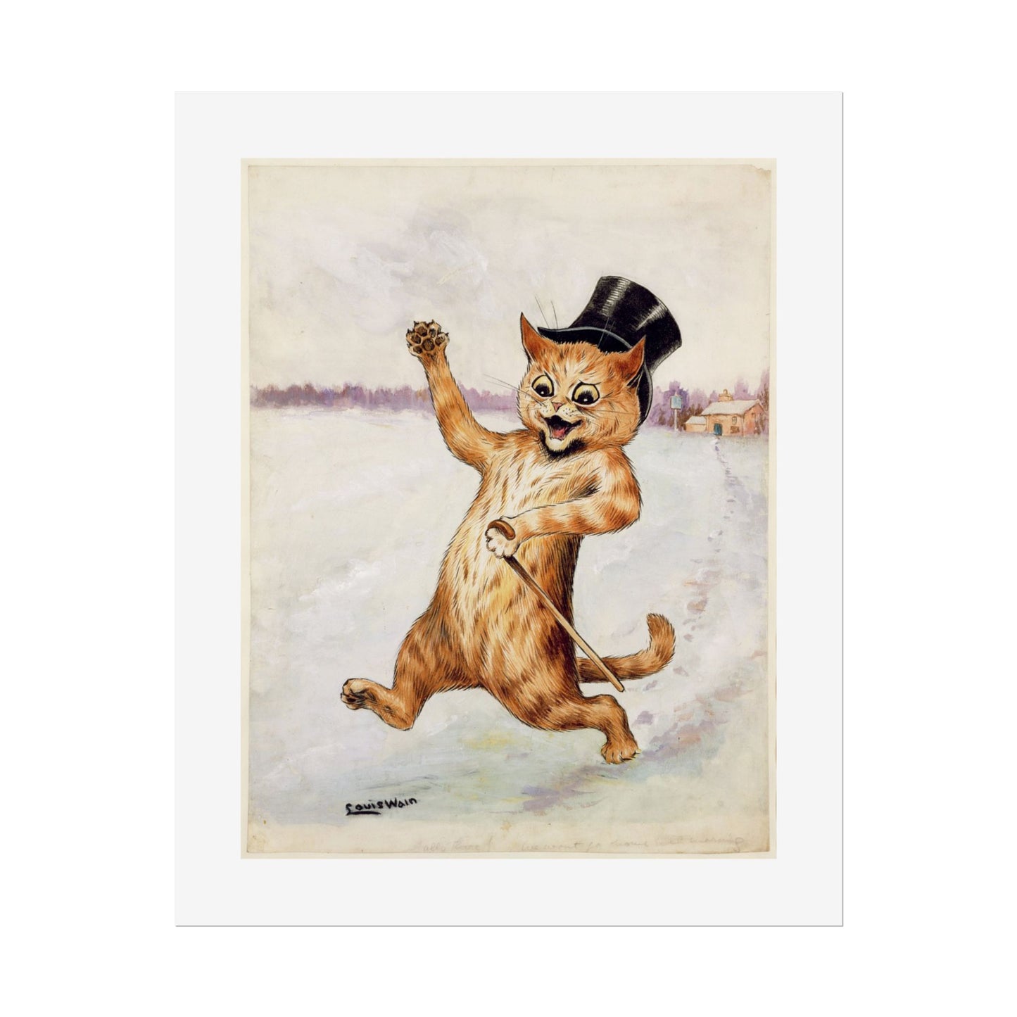 Louis Wain - Whimsical Cat Rolled Poster - Vintage Style Wall Art