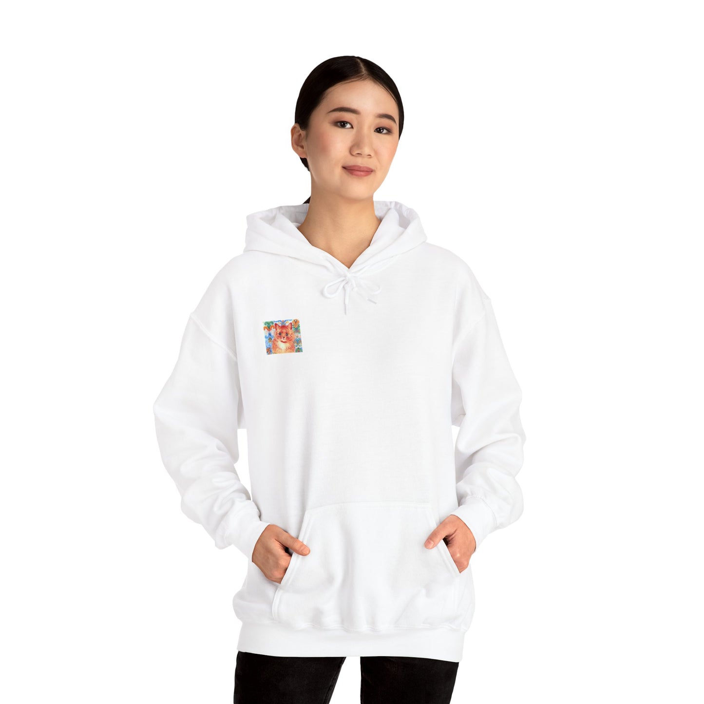 Louis Wain Cute Cat -Unisex Heavy Blend™ Hooded Sweatshirt