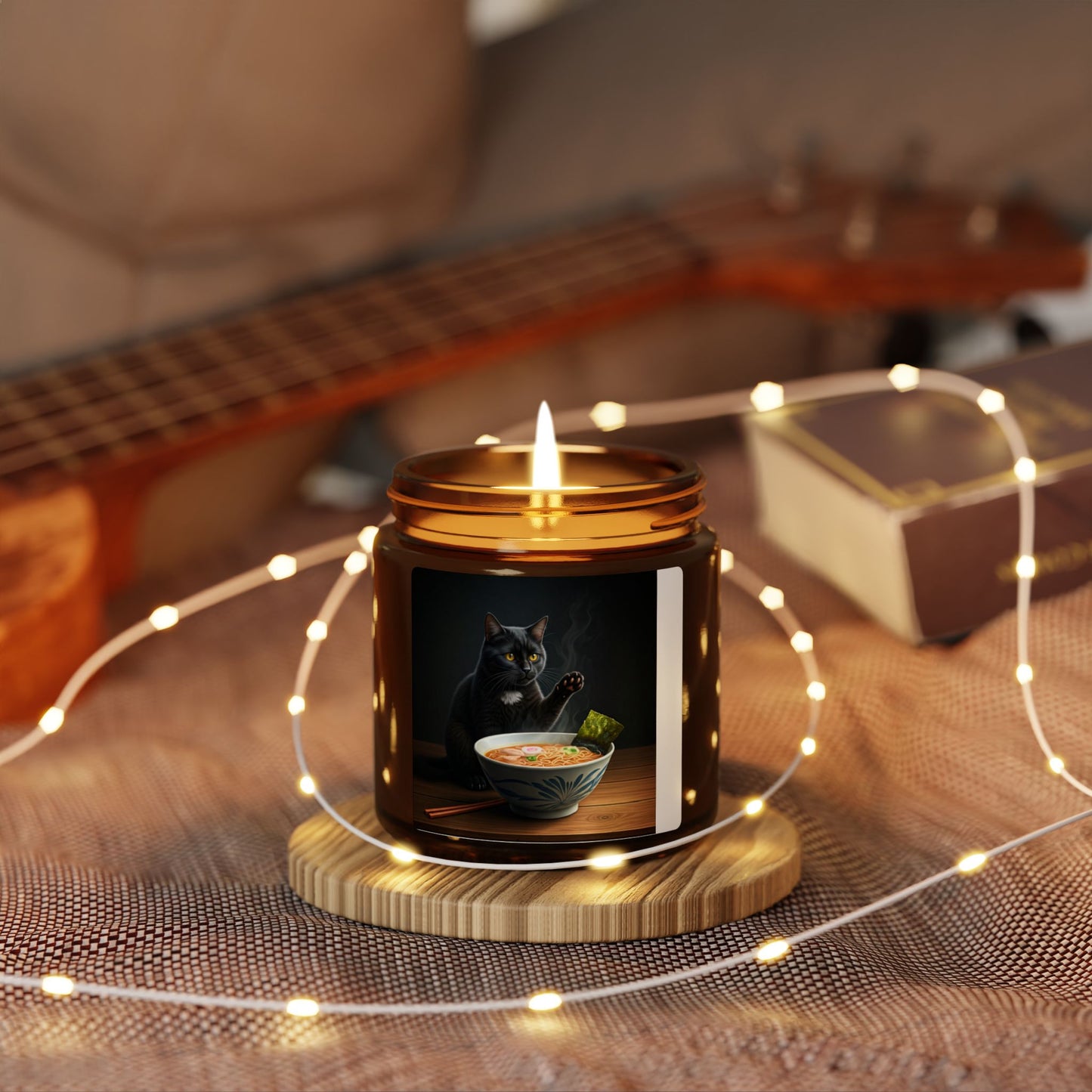 Scented Soy Candle (Multi-Size, Amber Jar)