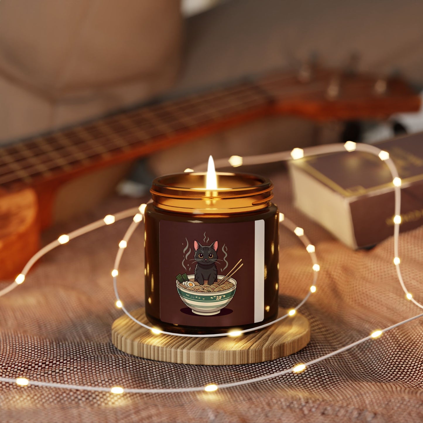 Scented Soy Candle (Multi-Size, Amber Jar)