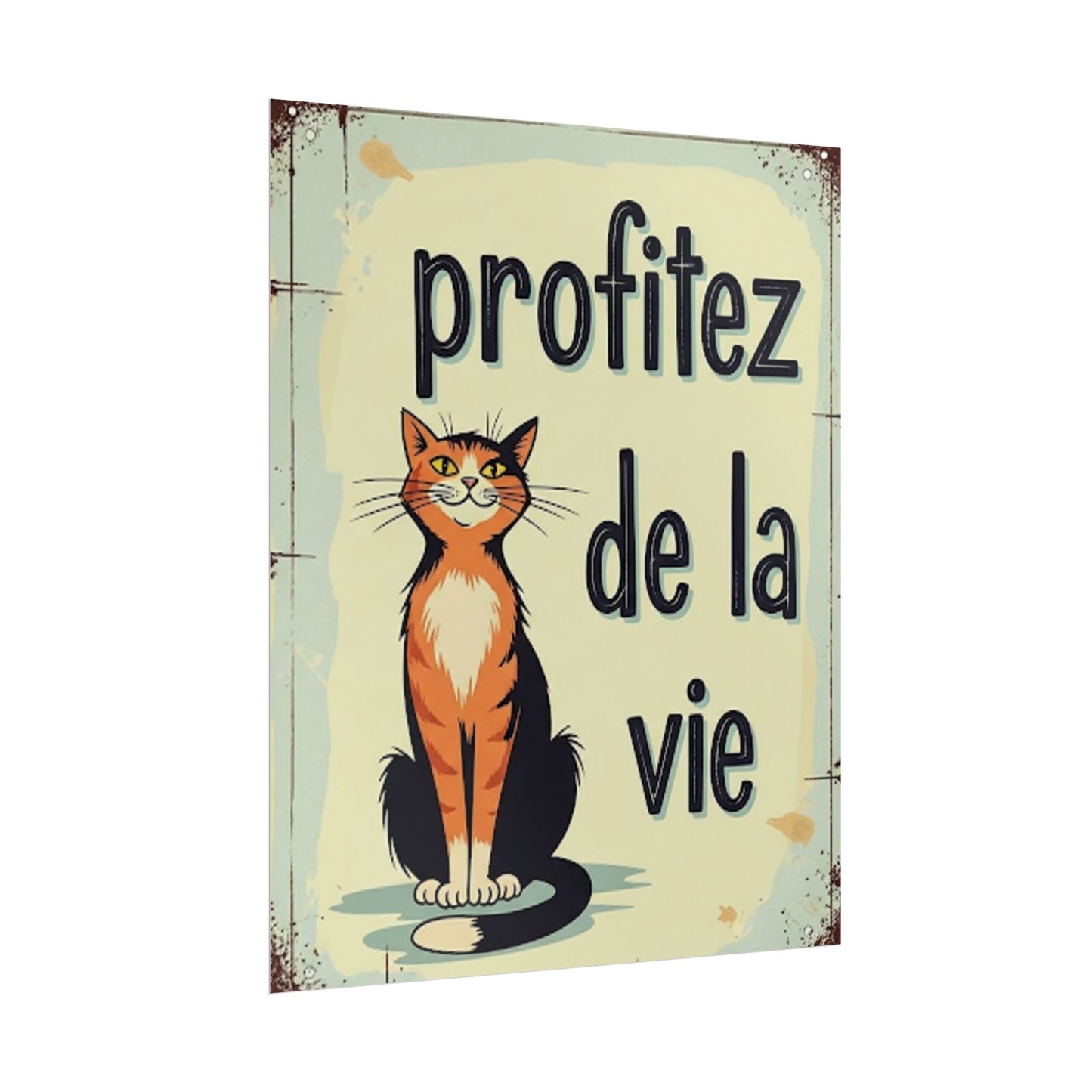 French orange live life Poster - Fun Wall Art for Animal Lovers