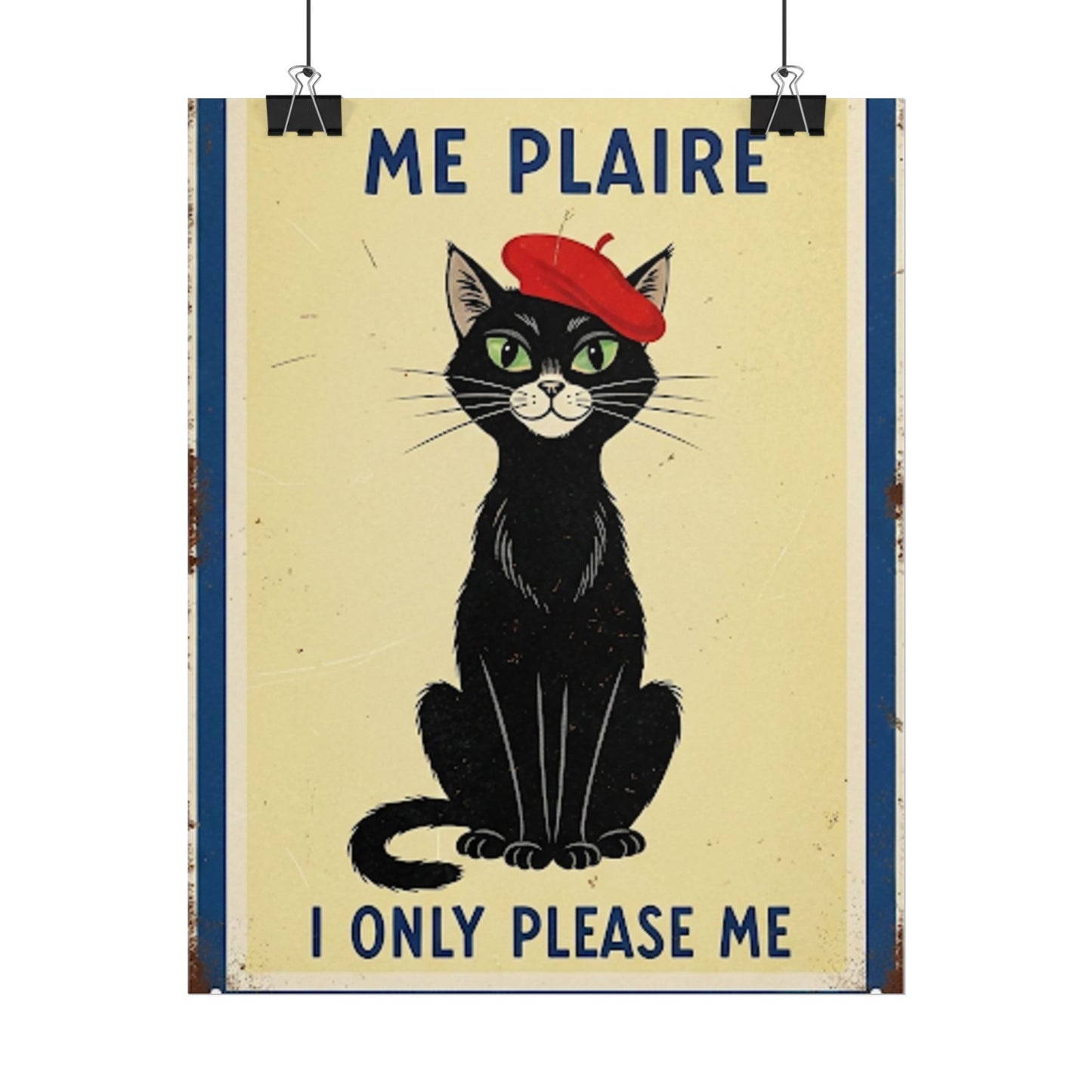 French I only do what please me Poster - Fun Wall Art for Animal Lovers