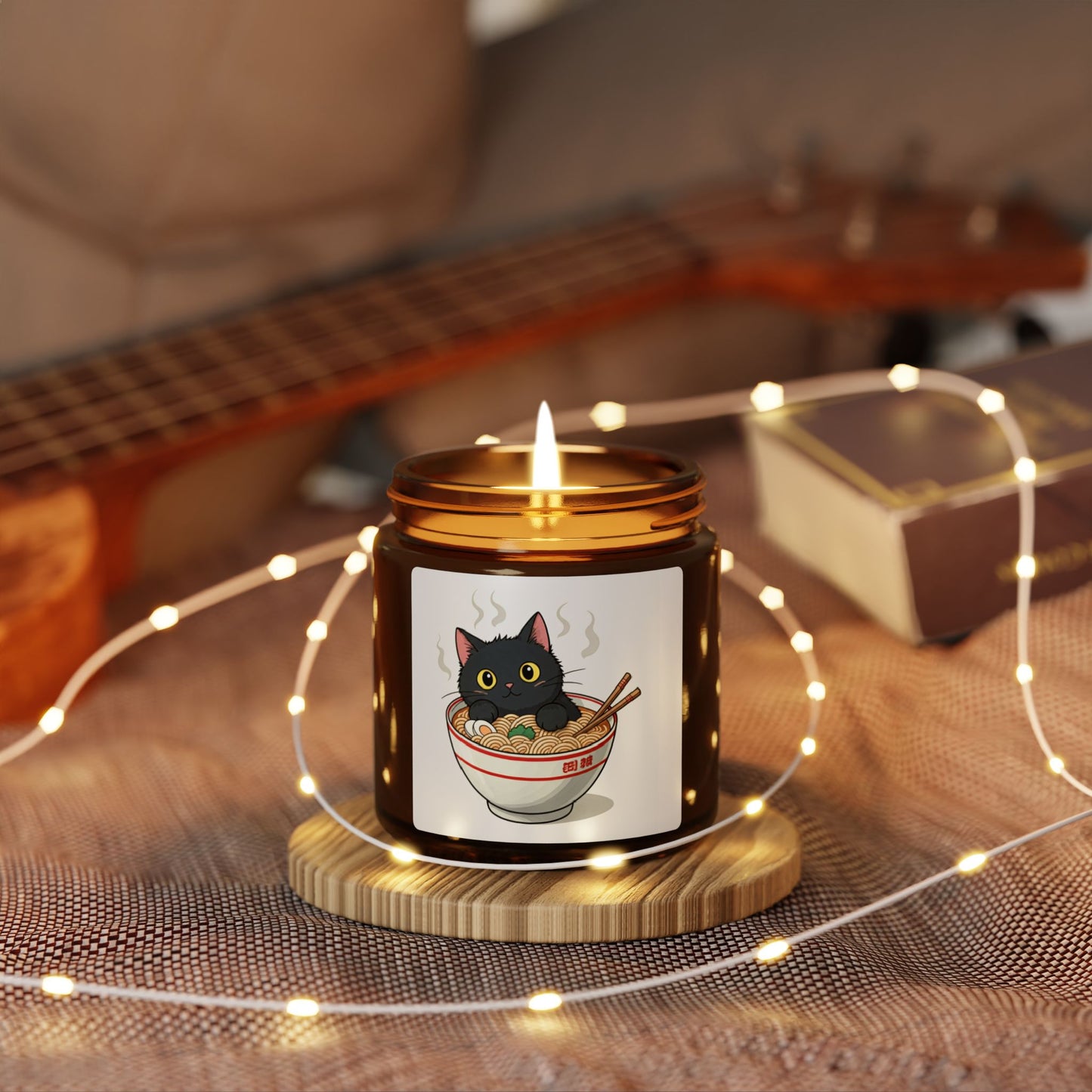 Scented Soy Candle (Multi-Size, Amber Jar)