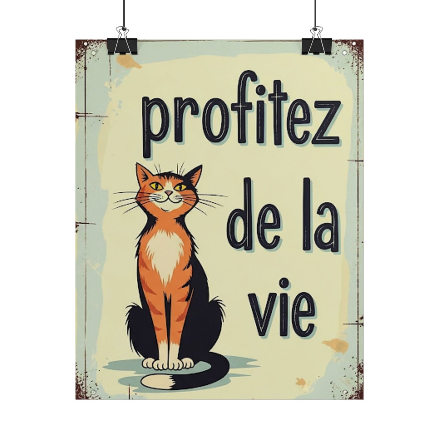 French orange live life Poster - Fun Wall Art for Animal Lovers