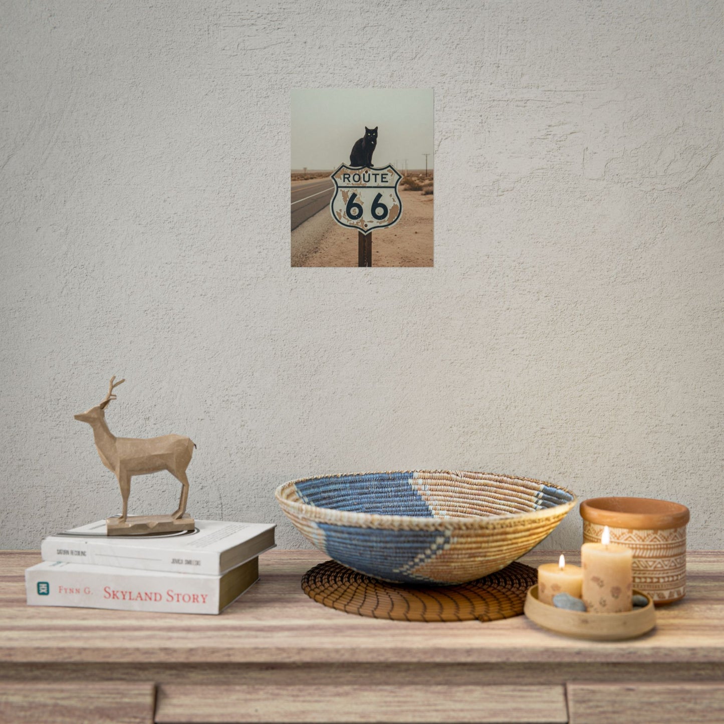 Very cool desert Highway 66 Poster - Fun Wall Art for Animal Lovers