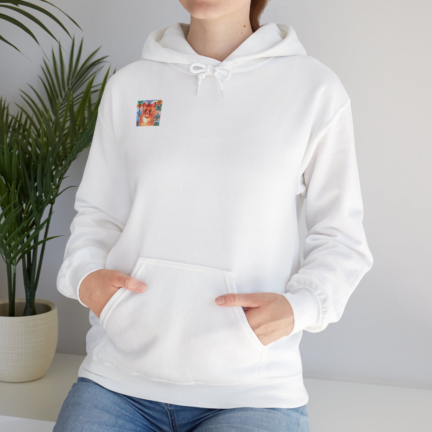 Louis Wain Cute Cat -Unisex Heavy Blend™ Hooded Sweatshirt