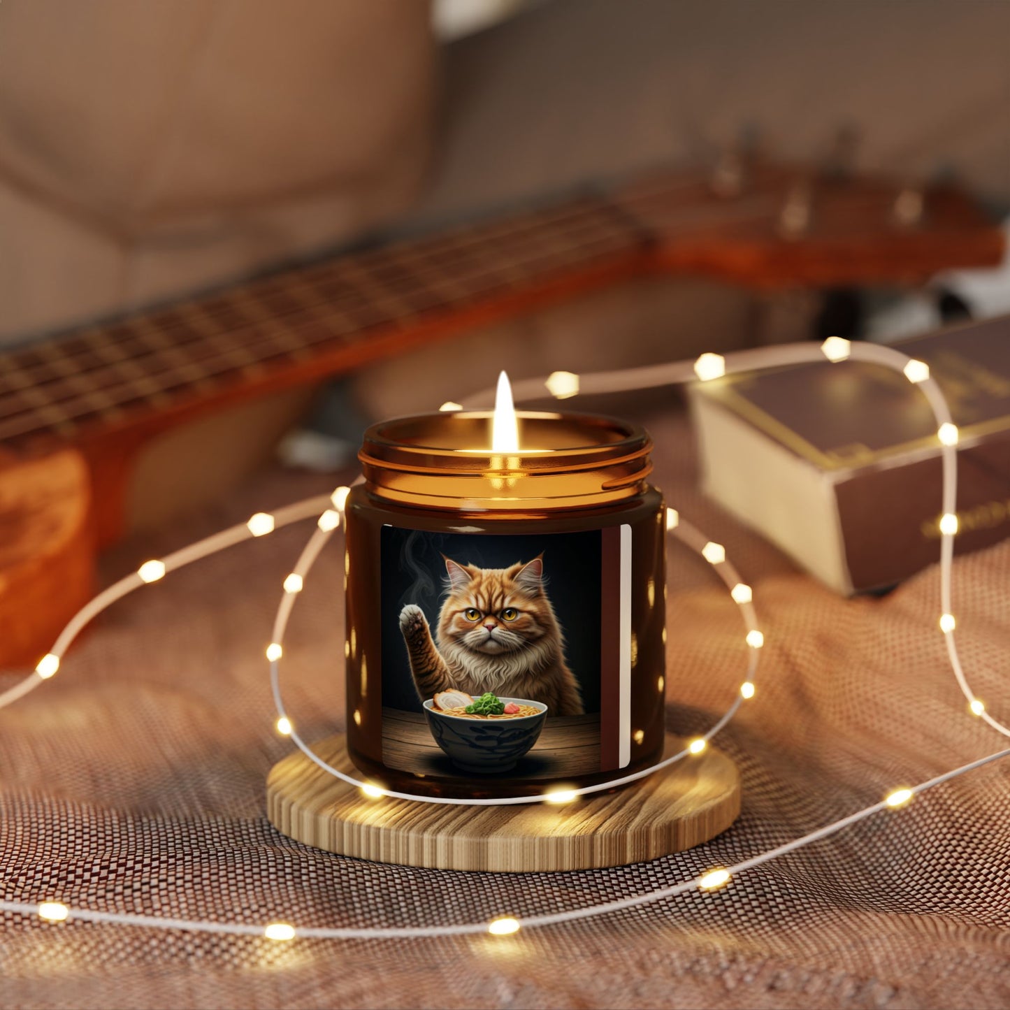 Scented Soy Candle (Multi-Size, Amber Jar)