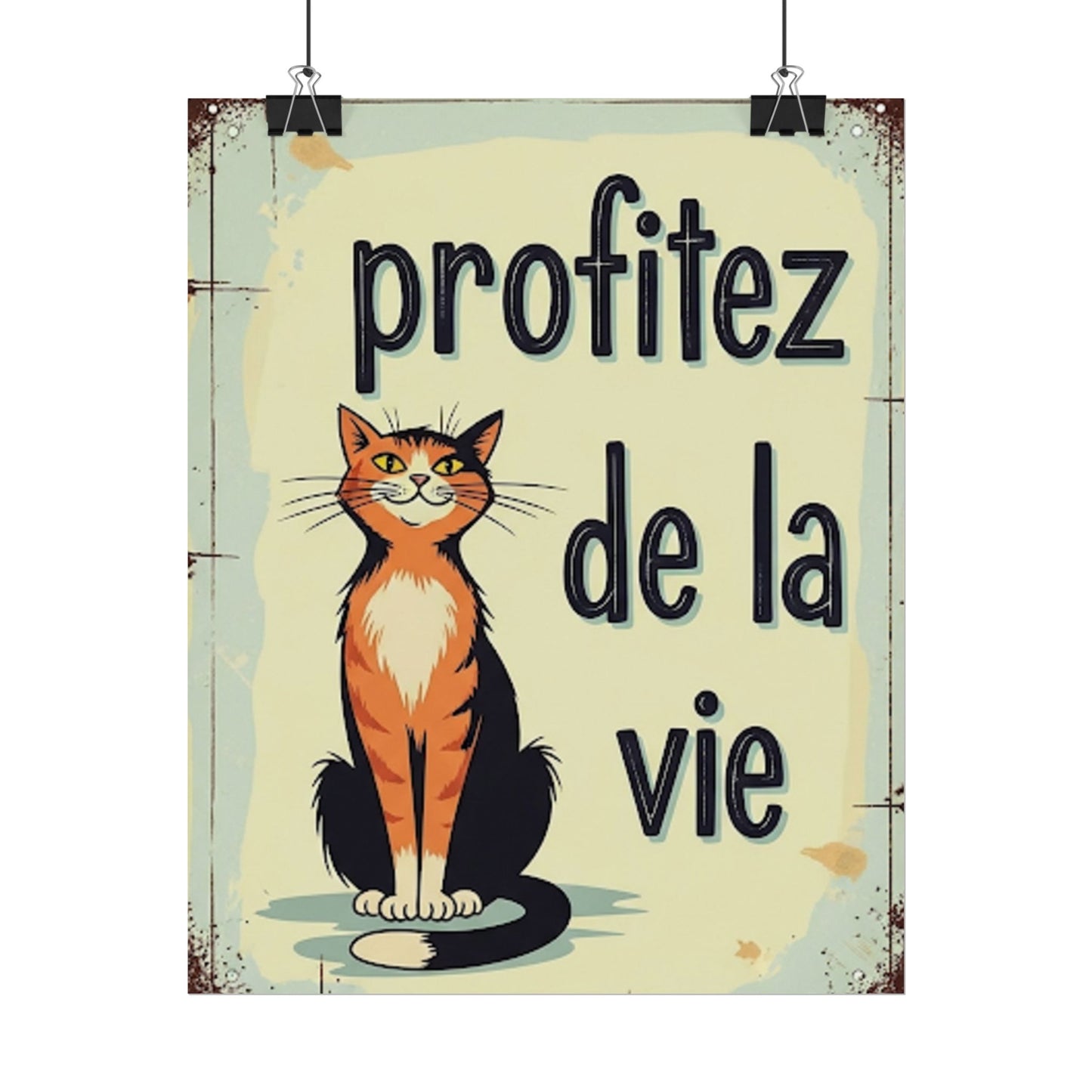 French orange live life Poster - Fun Wall Art for Animal Lovers