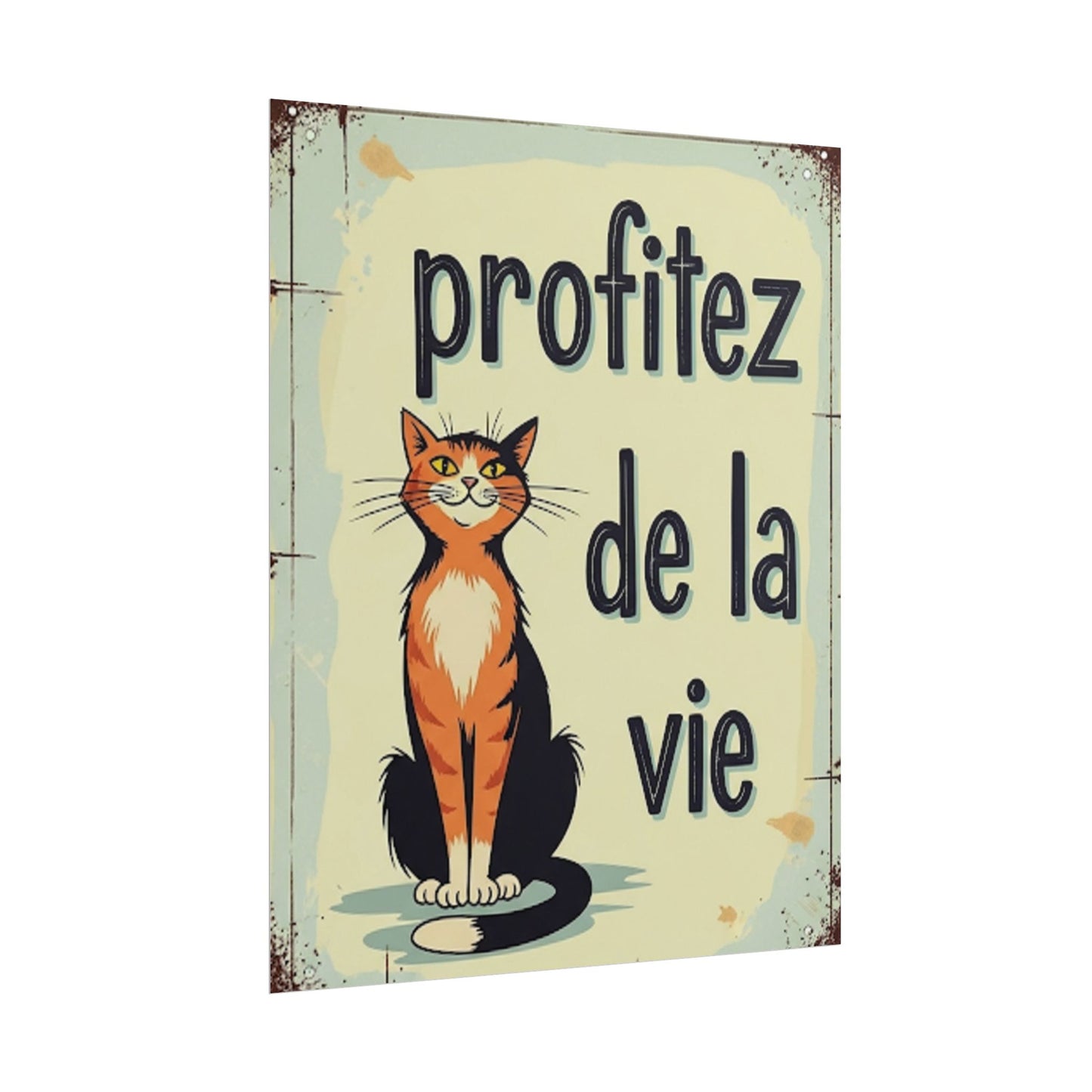 French orange live life Poster - Fun Wall Art for Animal Lovers