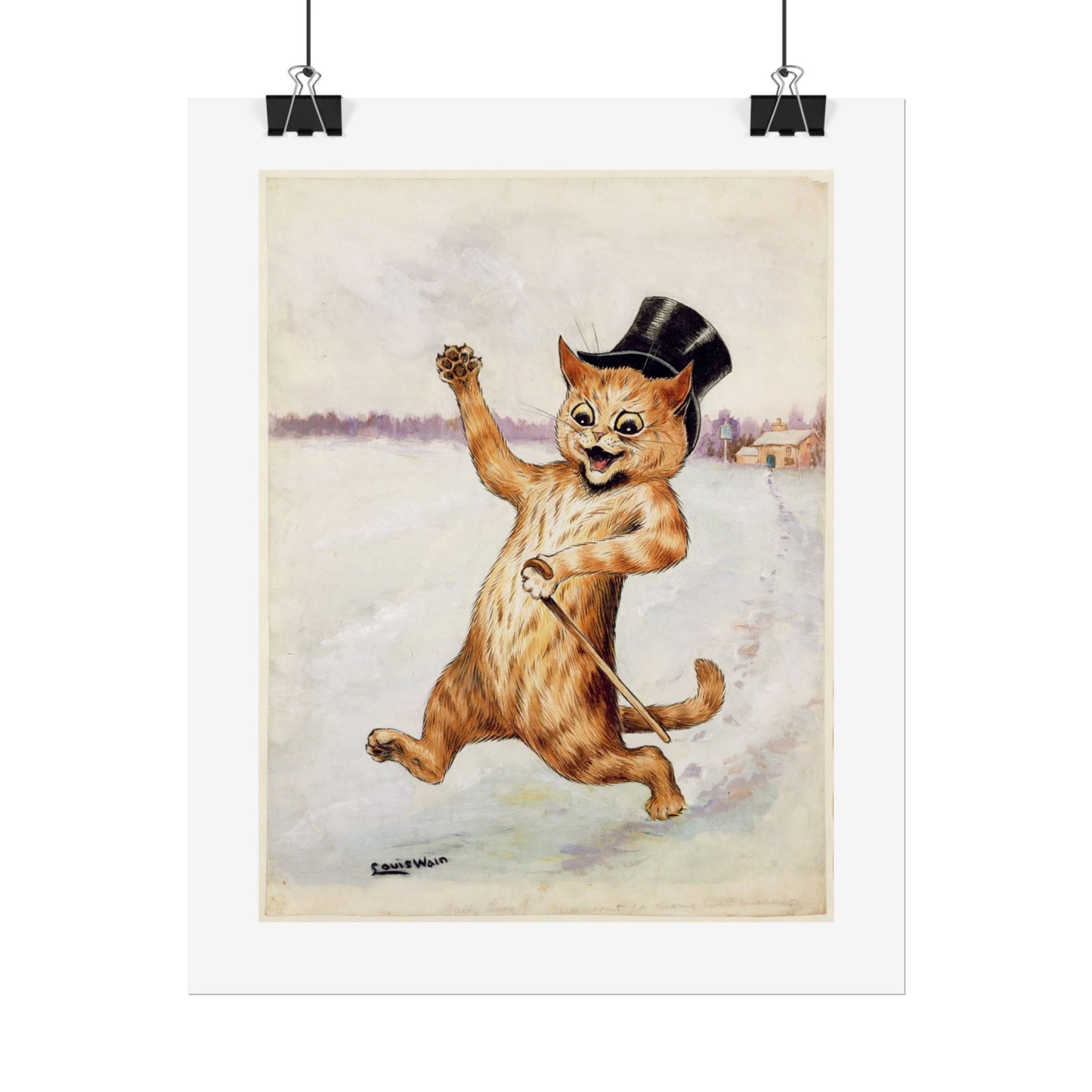 Louis Wain - Whimsical Cat Rolled Poster - Vintage Style Wall Art