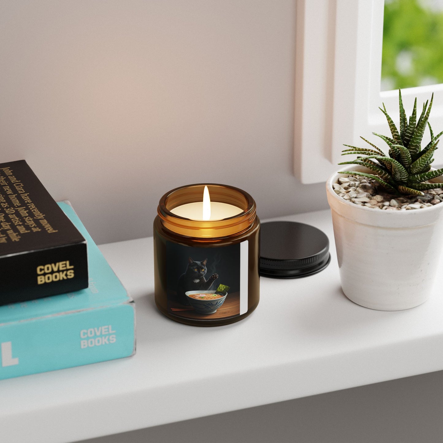 Scented Soy Candle (Multi-Size, Amber Jar)