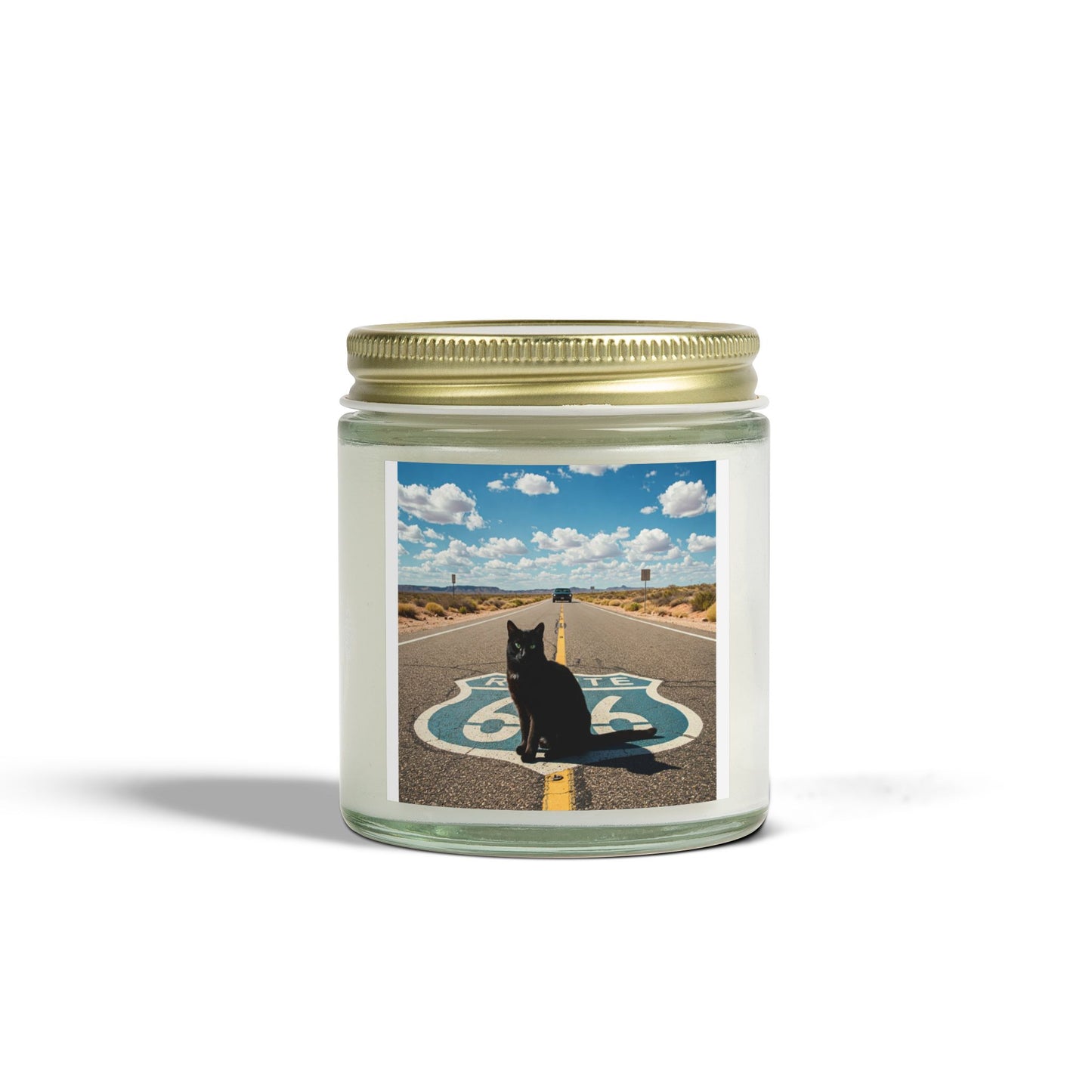 Route 66 Cat Candle