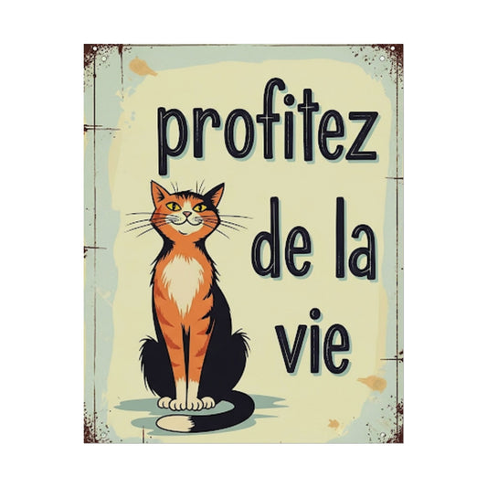 French orange live life Poster - Fun Wall Art for Animal Lovers
