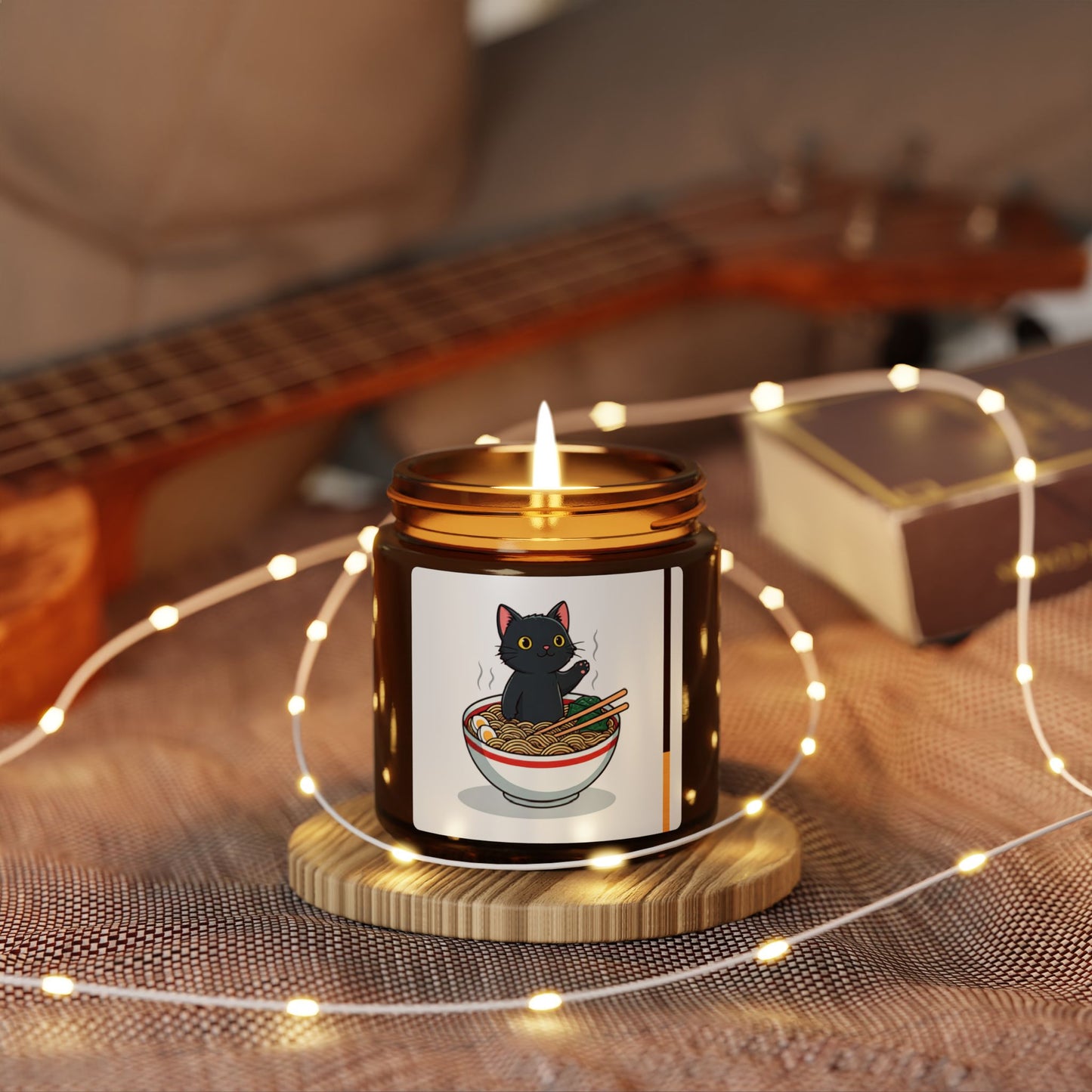 Scented Soy Candle (Multi-Size, Amber Jar)