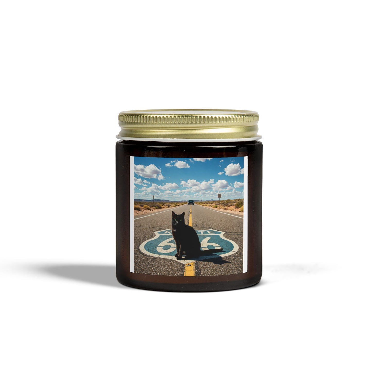 Route 66 Cat Candle