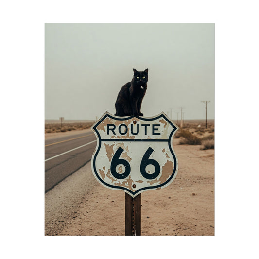 Very cool desert Highway 66 Poster - Fun Wall Art for Animal Lovers