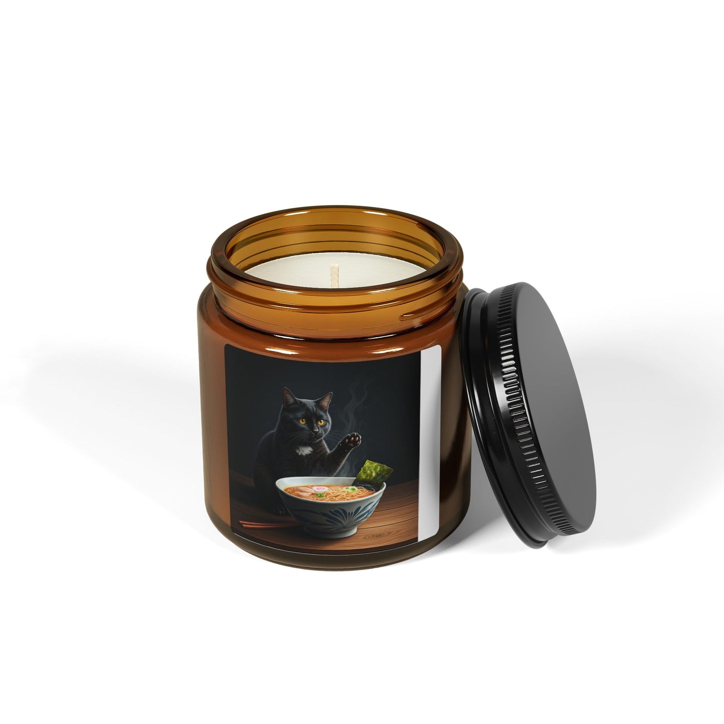 Scented Soy Candle (Multi-Size, Amber Jar)